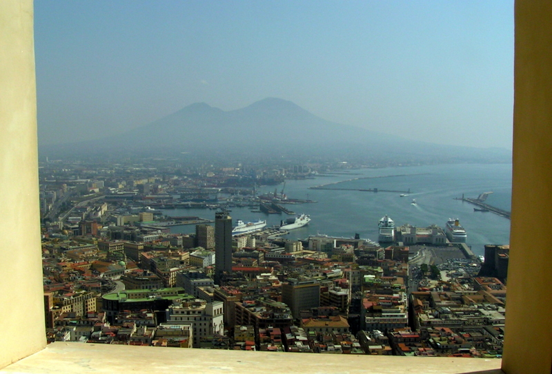 Naples the Gulf and Vesuvio  Volcano