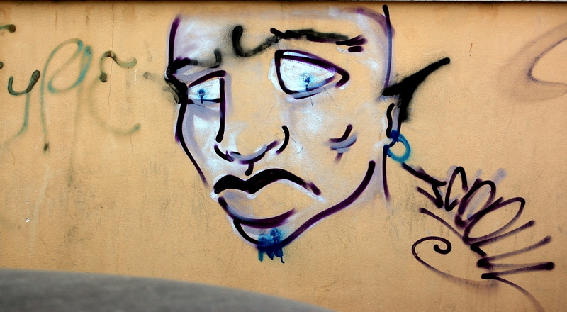 Face on the wall