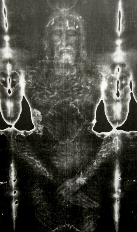 B&W negative Turin Shroud