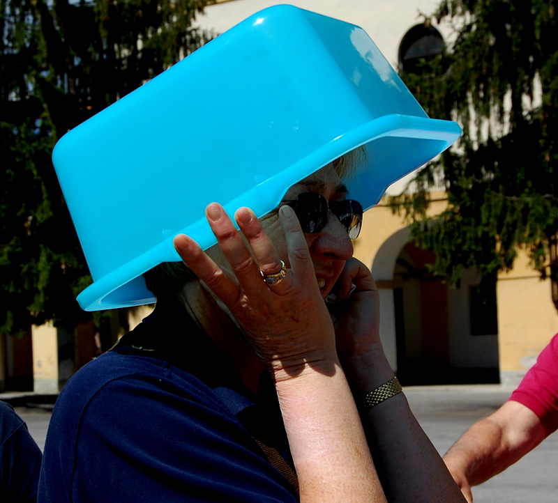 Blue hat