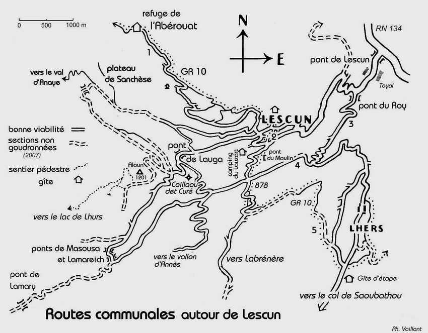 003-Routes communales  autour de Lescun- It. 1/. 2/. 3/. 4/. 5/.