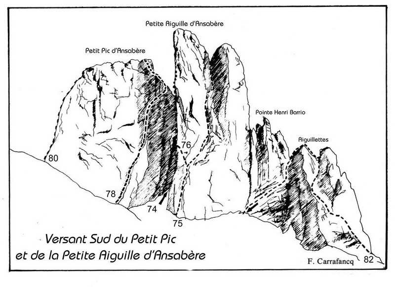  032-Petit Pic et Petite Aiguille dAnsabre-It; 74/. 75/. 77/. 78/. 79a/. 79b/.79c/.