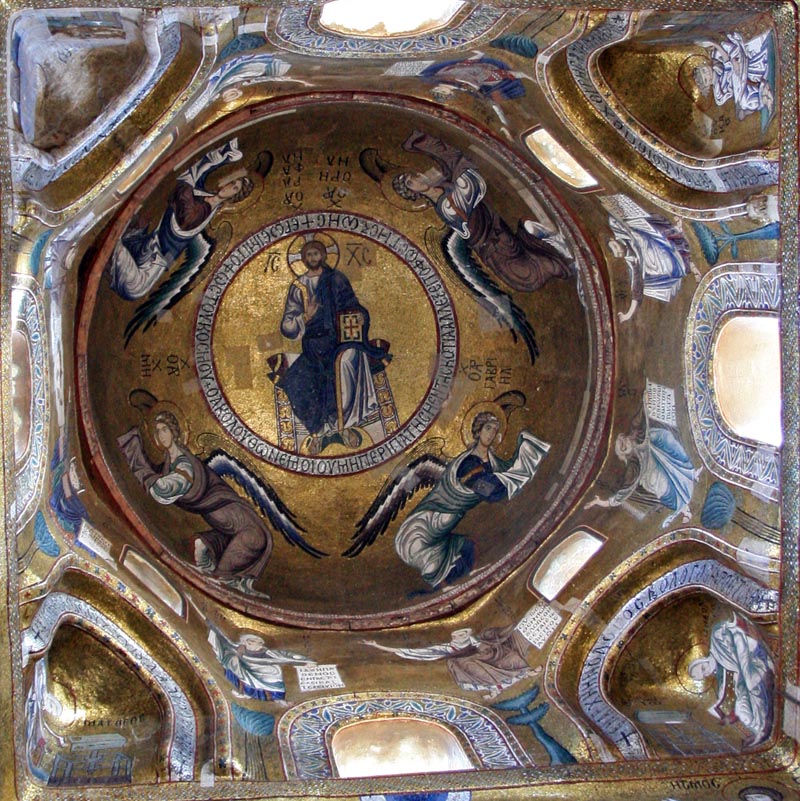Palermo - Detail of the dome of the Church of Martorana