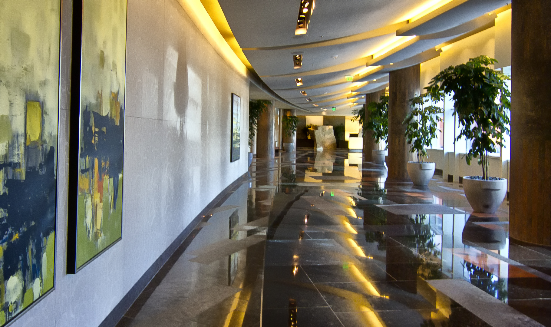 Walkway to the Aria Spa