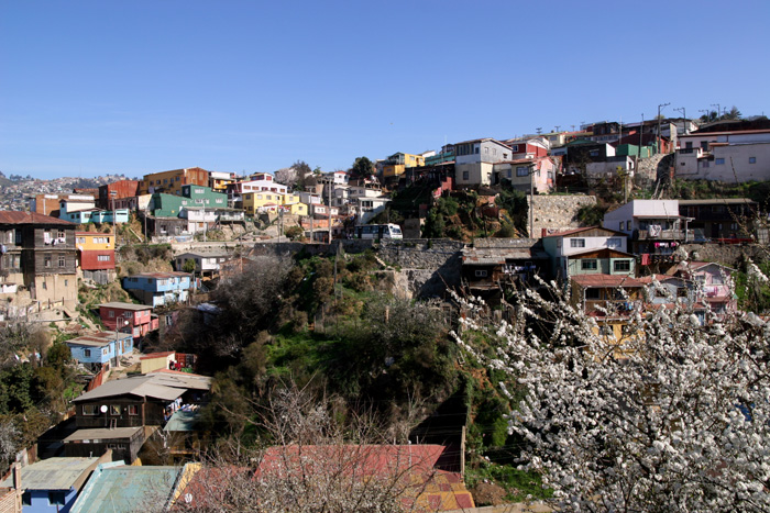 Un quartier pauvre de Valparaso