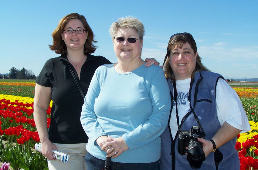 my sister, mom, & me