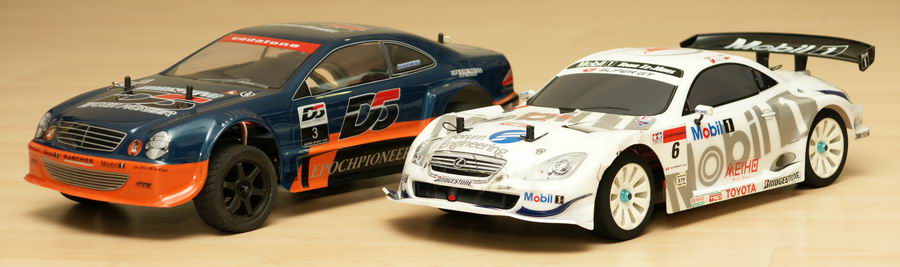 L: HL Lightning, R: Tamiya Lexus SC430