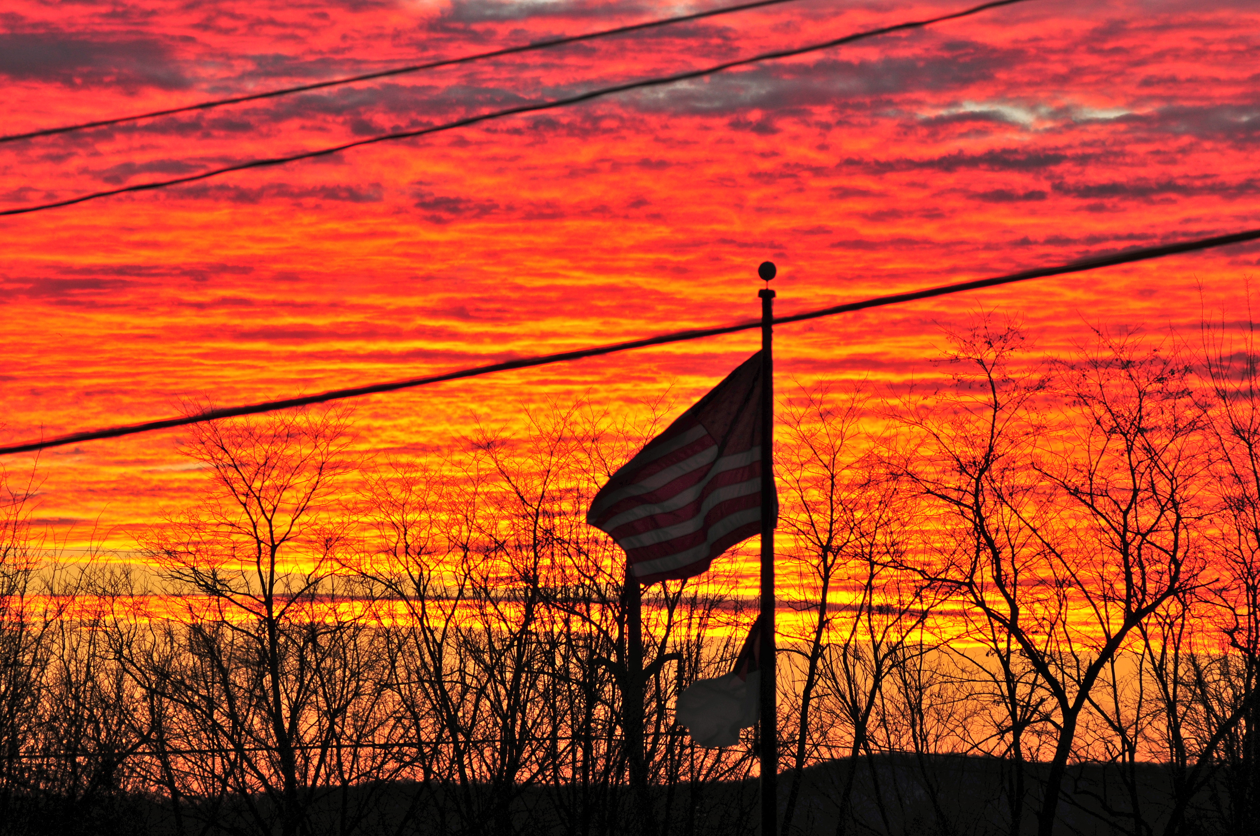 US Flag @ Sunrise