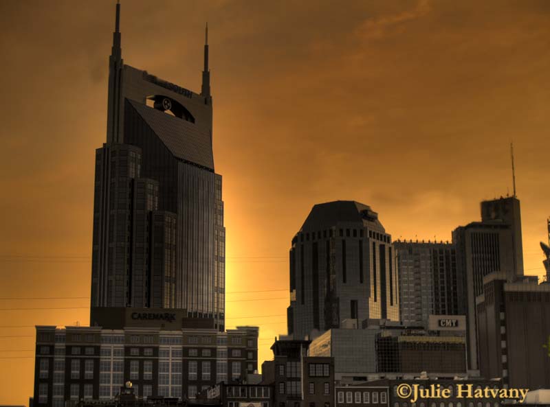 Nashville Skyline HDR and Photoshoped to Death