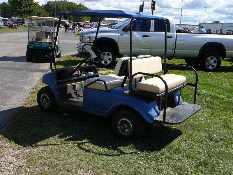 Golf Cart hit Bruces car