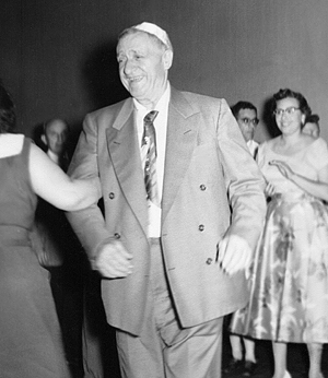 Grandpa Louis (mother's side) dancing at Richard's bar mitzvah (1955)
