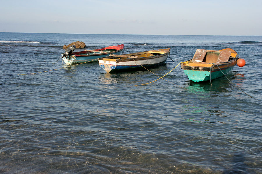 Fishing boats at Calabash Bay