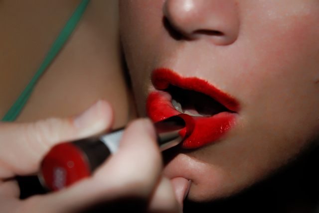 red lippy...