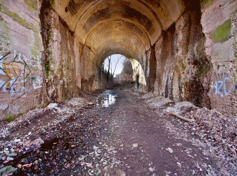 Old railroad tunnel under Main Street