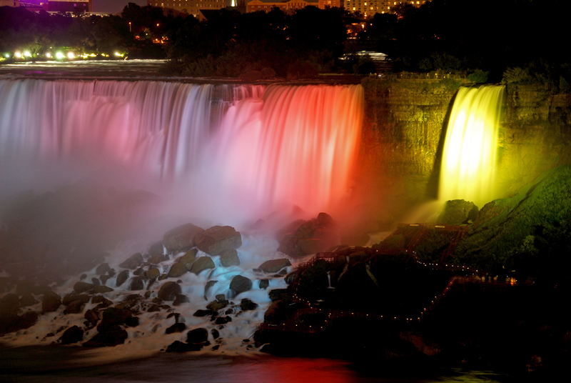 Niagara Falls American Falls at night