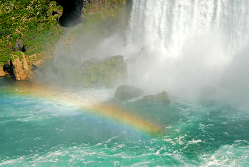 Niagara Falls Horseshoe falls Northwest bottom with rainbow