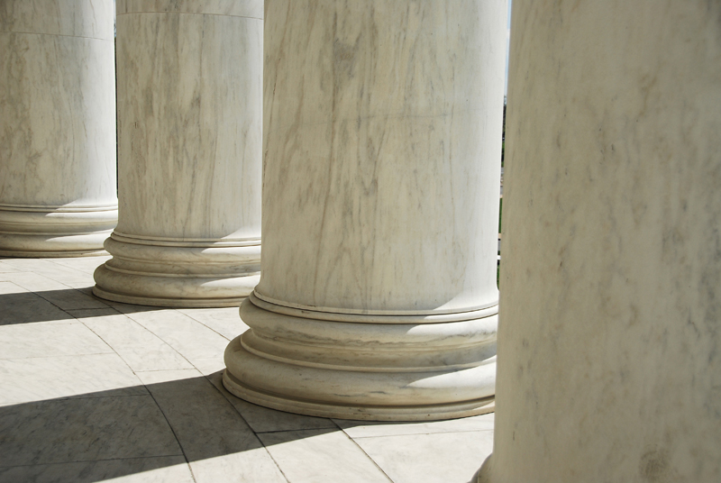 Pillars in Jefferson Memorial, Washington D.C.