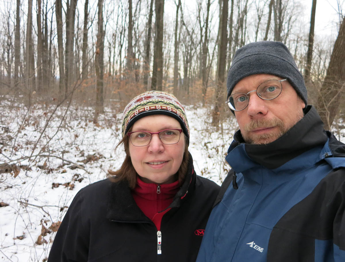 Anne and Dave, Autumn Hill reserve, Princeton (12/31/2012)