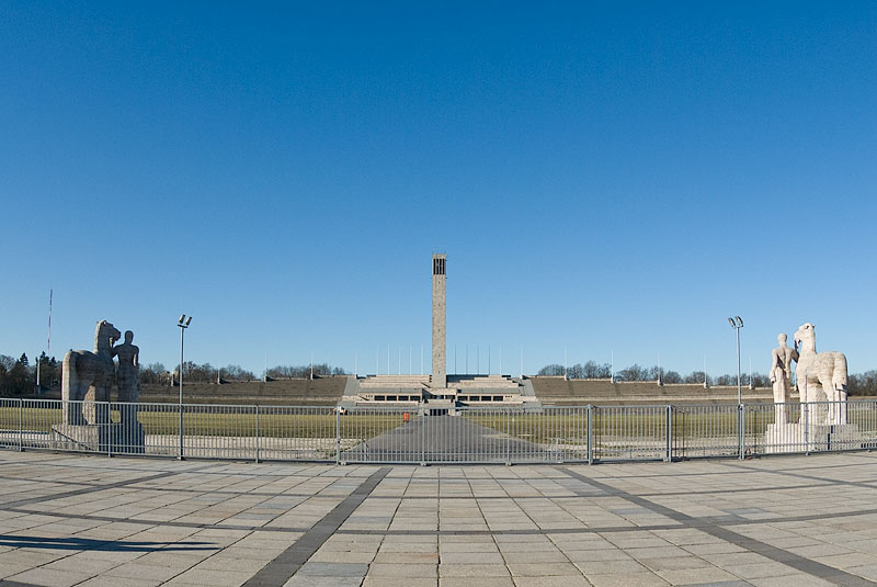 Maifeld and Bell Tower seen from the stadium