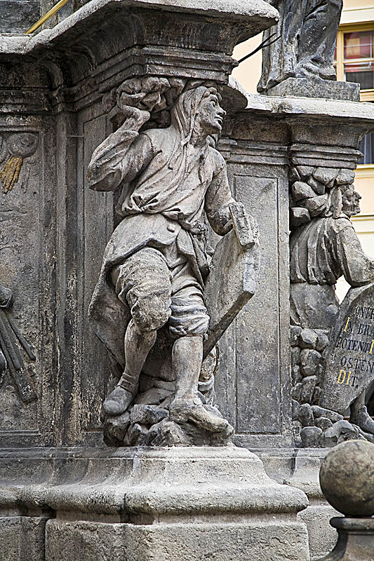 Detail from commemorative column in town