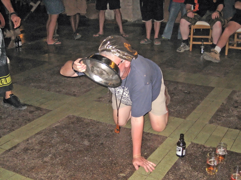 The penalty for doing down-downs on another Hash (the Wolf Hash)