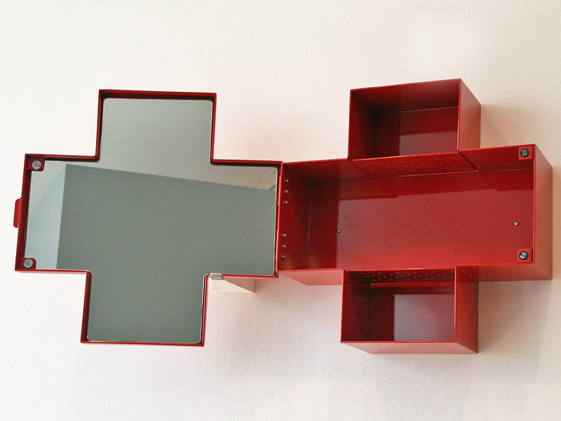 Red cross medicine cabinet