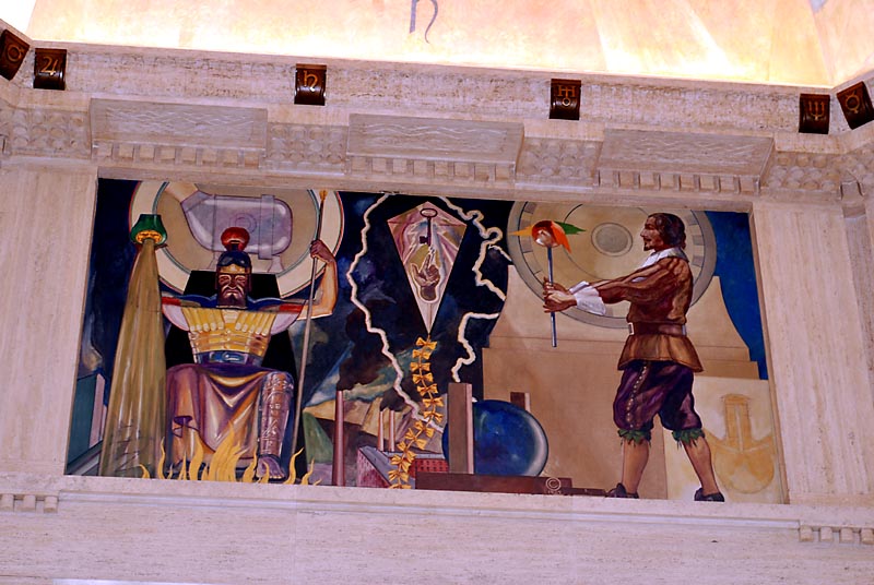 Fresco above entry rotunda