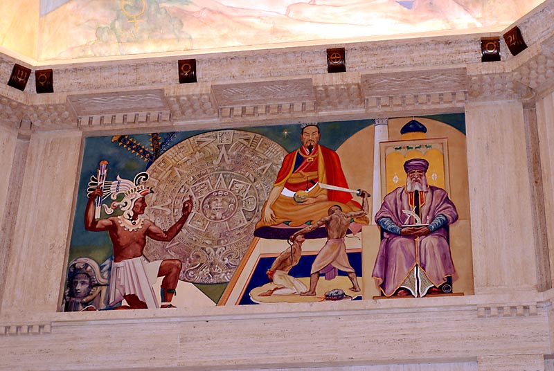 Fresco above entry rotunda