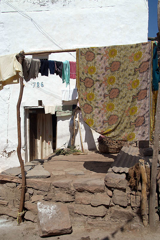 Clothes Drying Outside Muslim House Badami