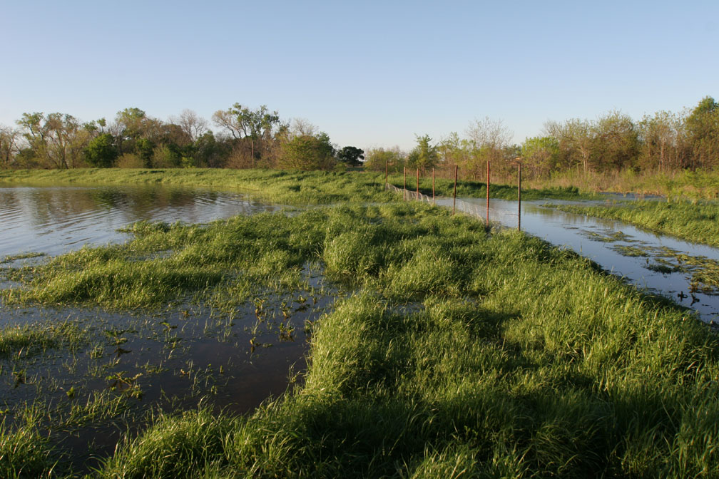 The spillway at the east end of Sunrise Lk