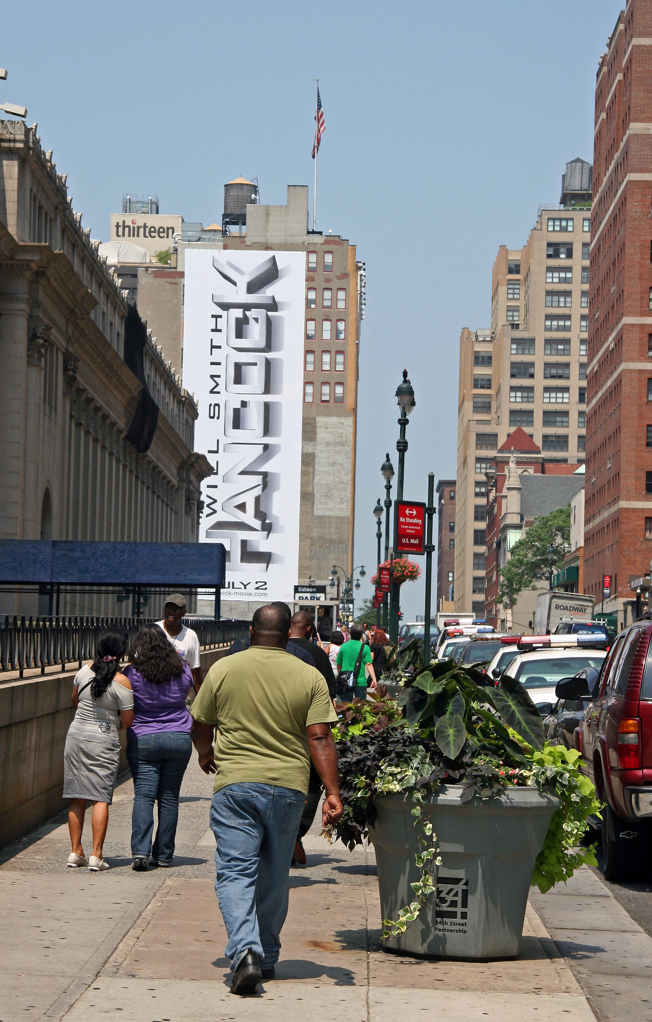 Pedestrians - West View from 8th Avenue