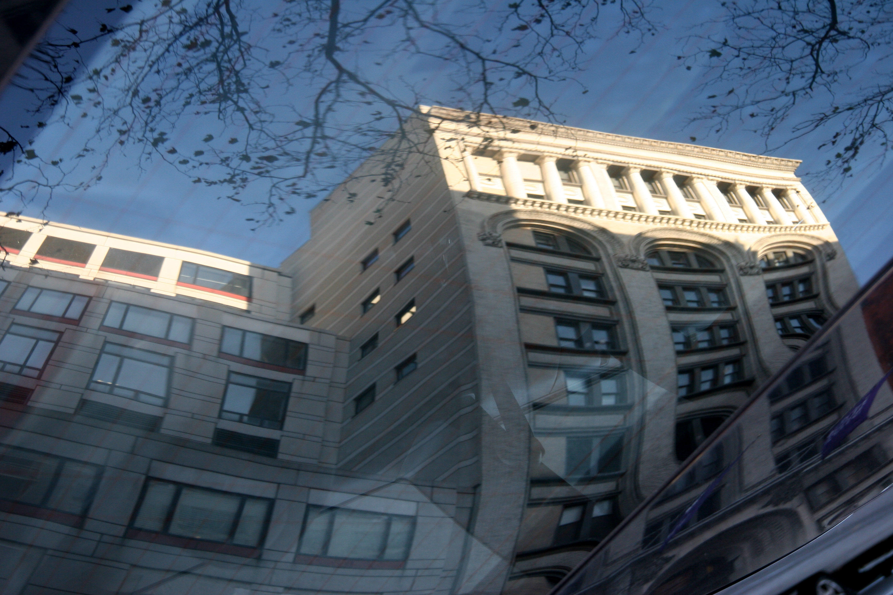 NYU Business School - SUV Window Reflection