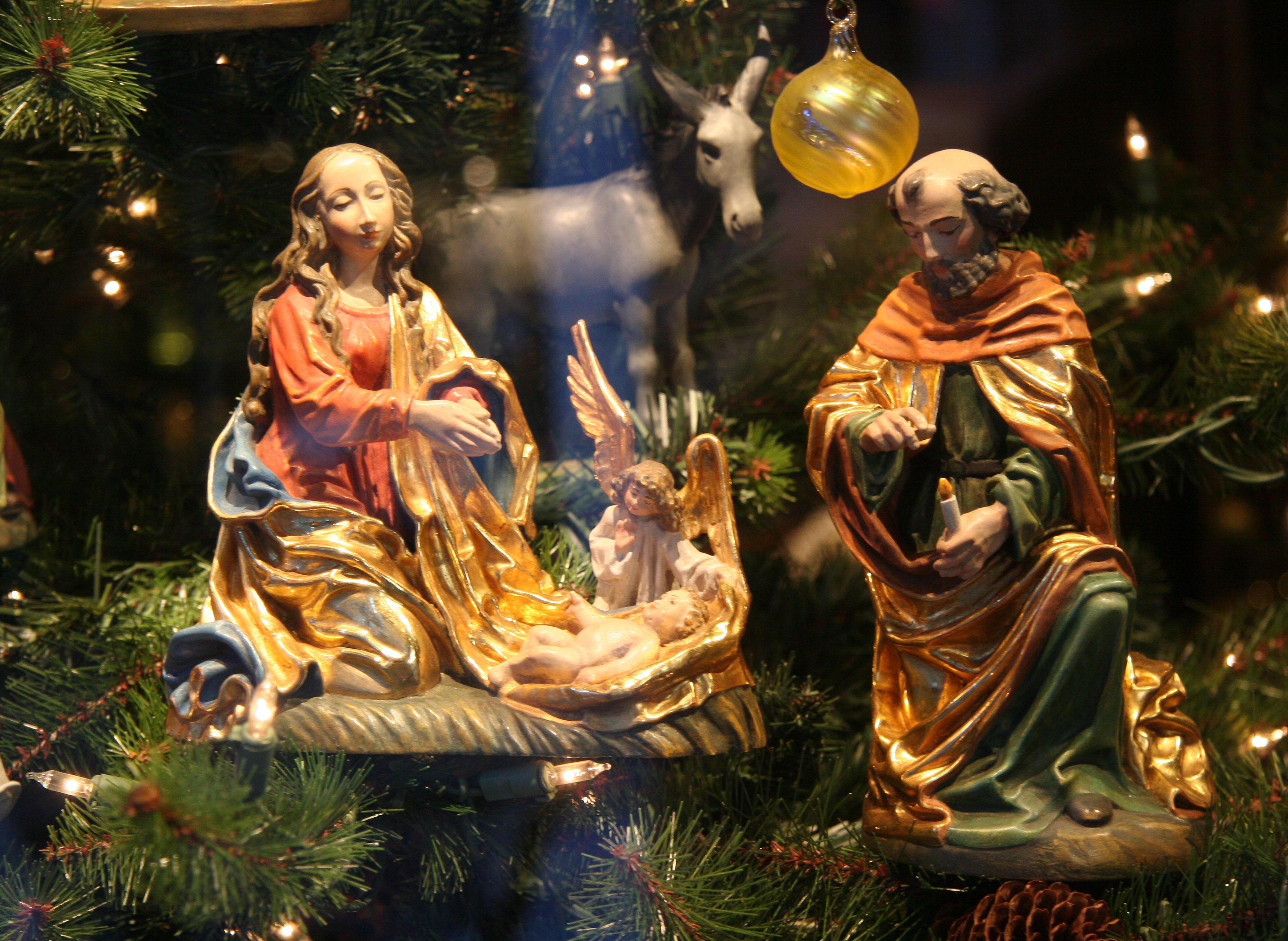 Christmas Tree Nativity Scene Matt Mcghee Window