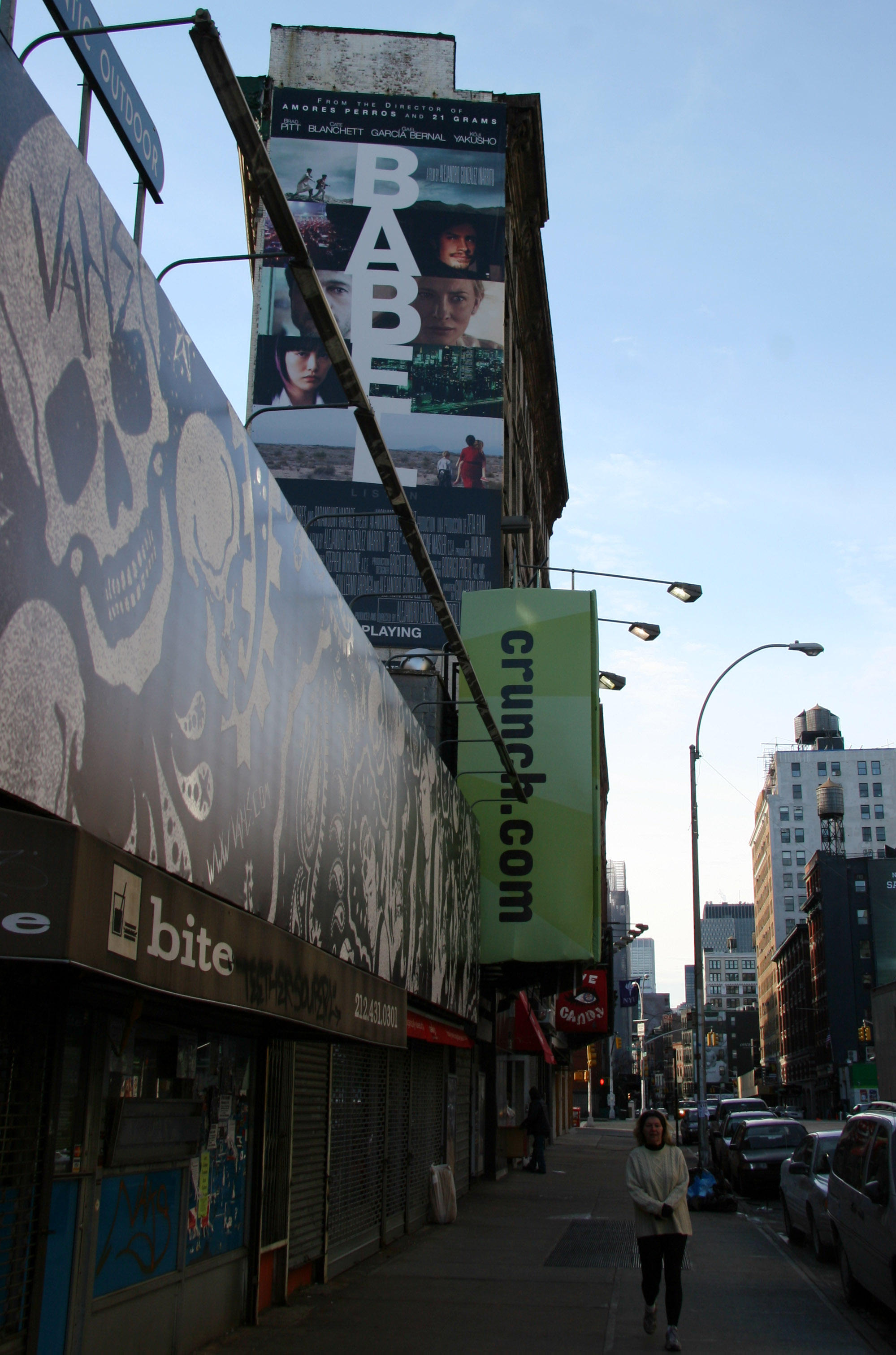 Intersection Signs at Bleecker Street - Downtown View