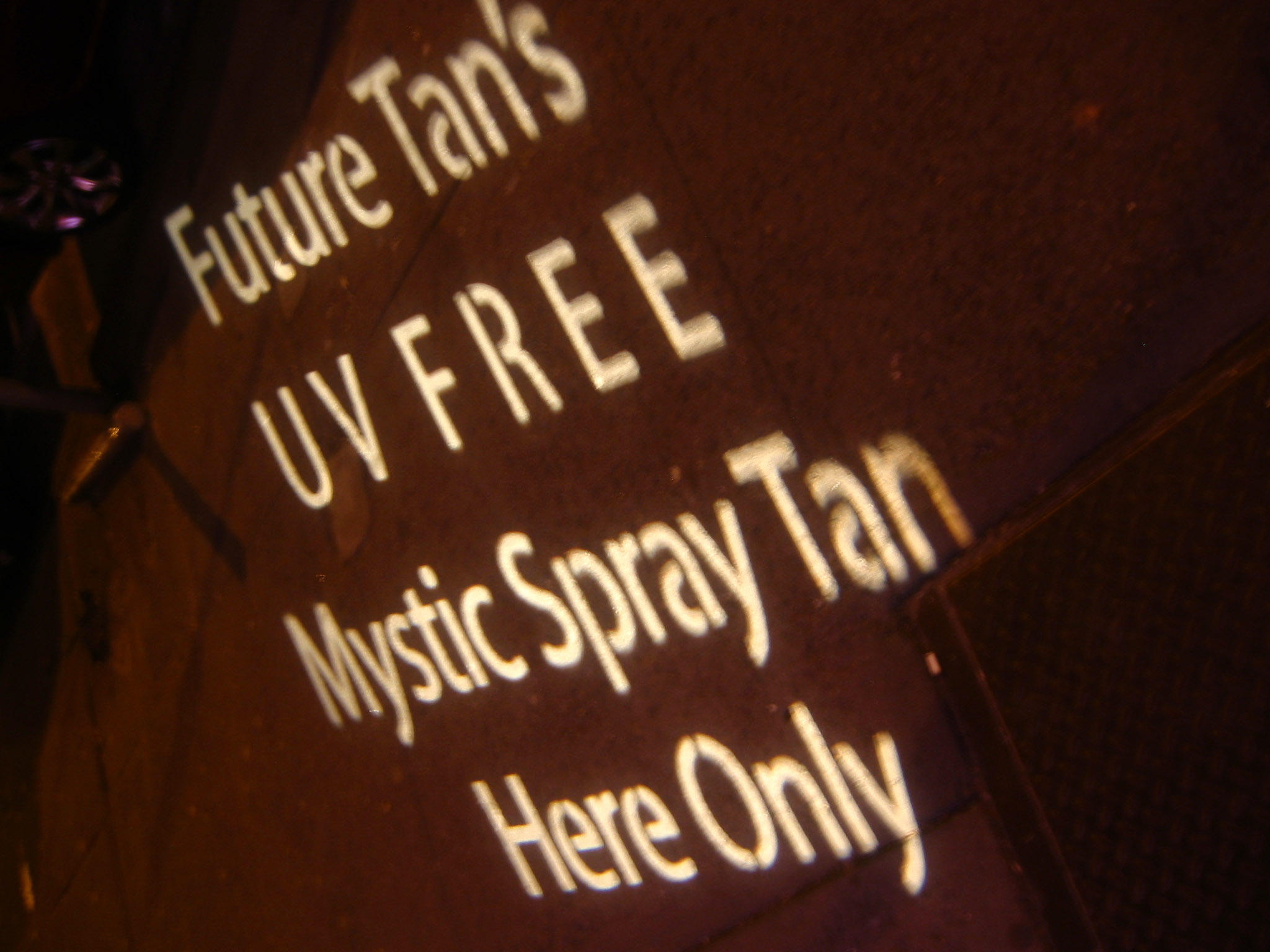 Future Tans Sidewalk Light Sign