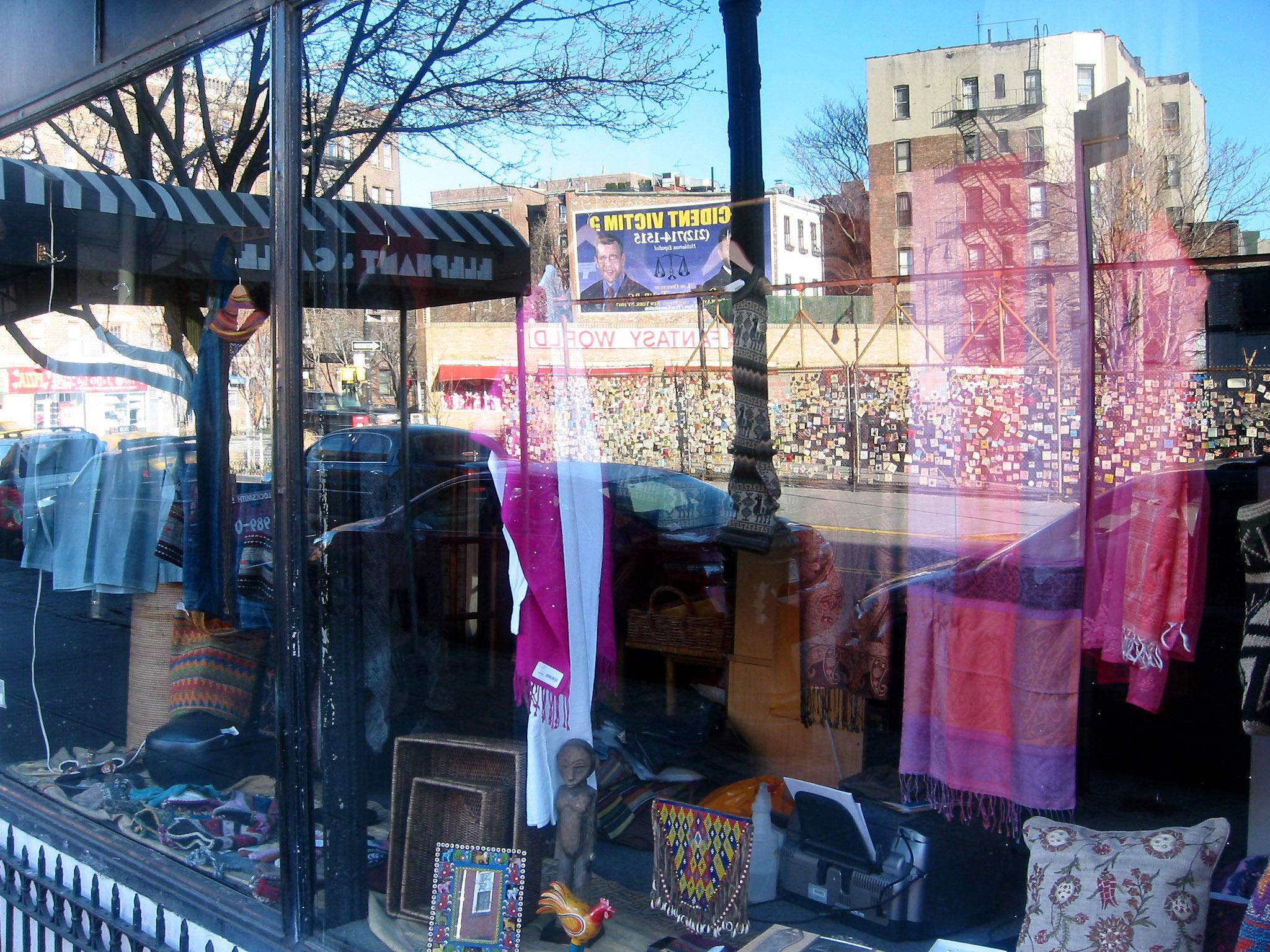 Clothing & Assessories Store with Reflections