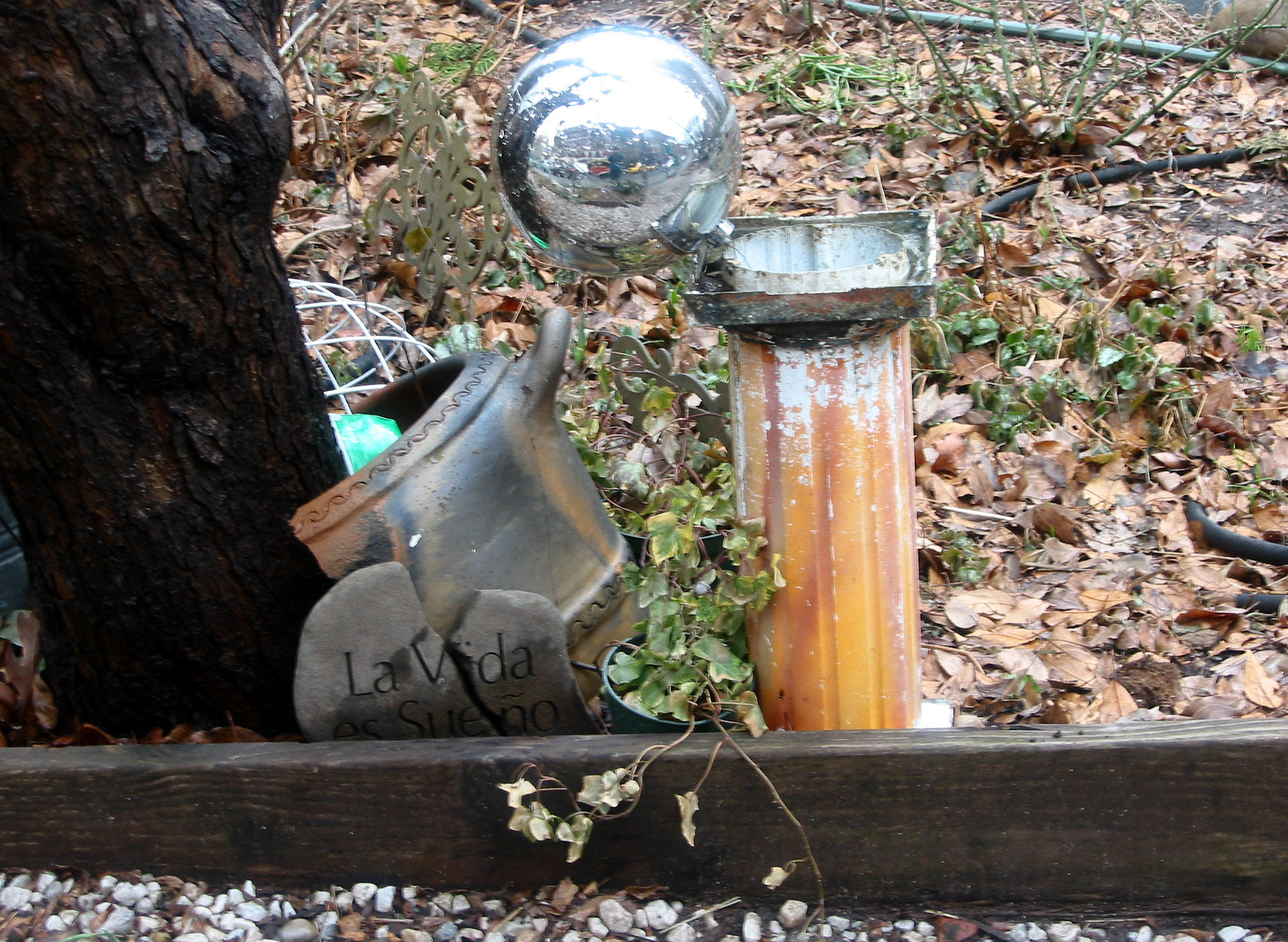 On a Garden Path under an Apple Tree