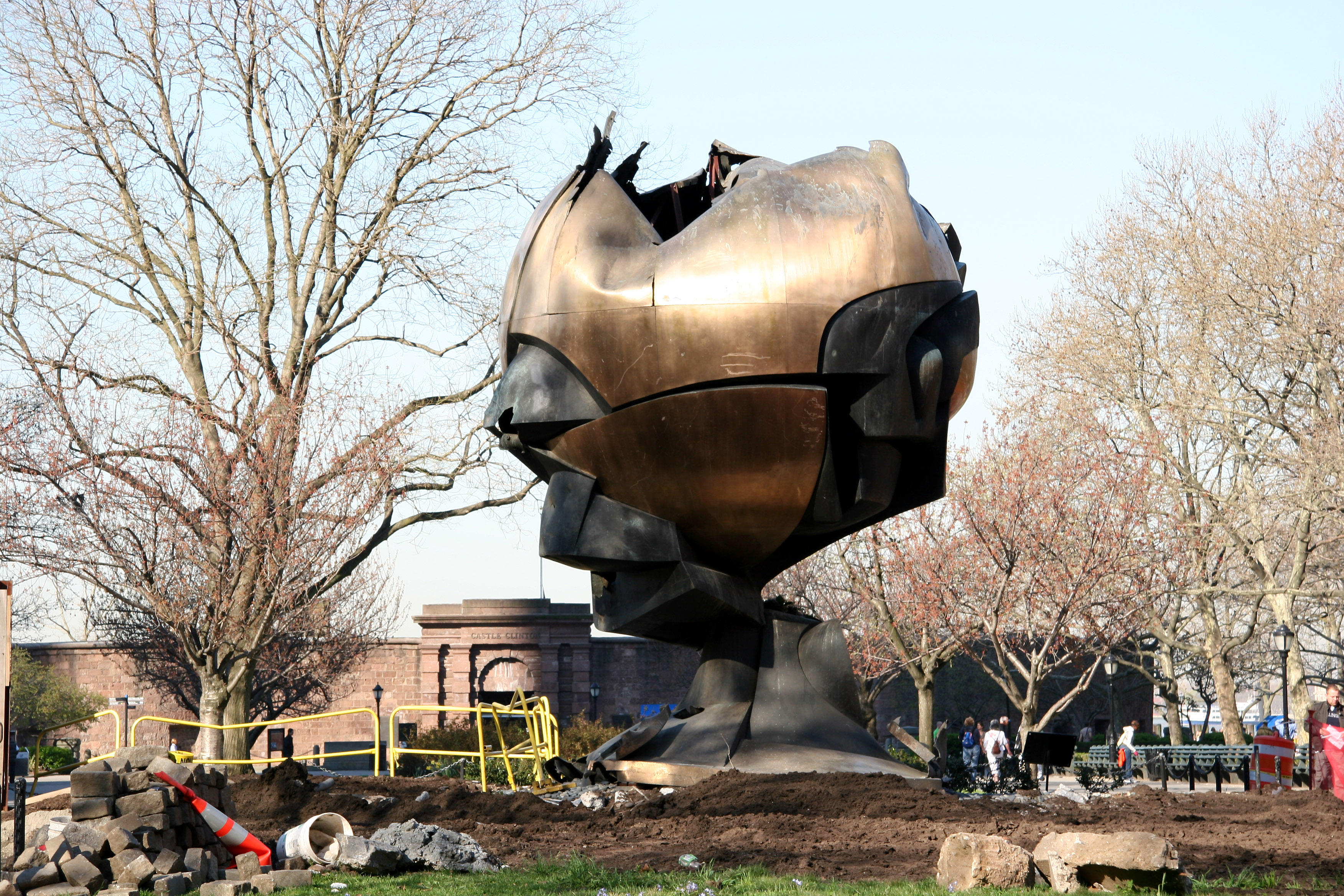 Center Piece of the Remains of the Former World Trade Center Plaza Sculpture