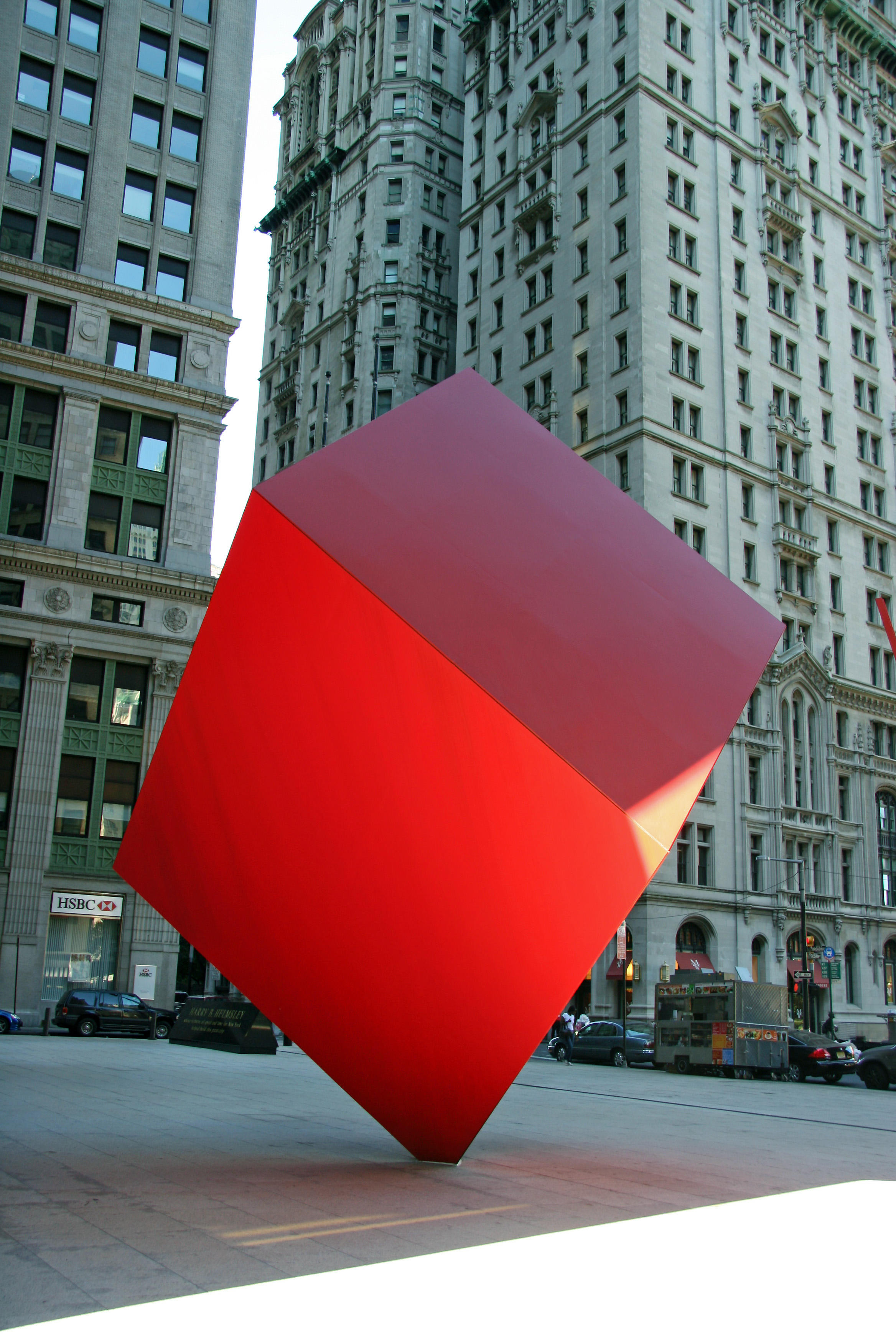 Red Cube Sculpture