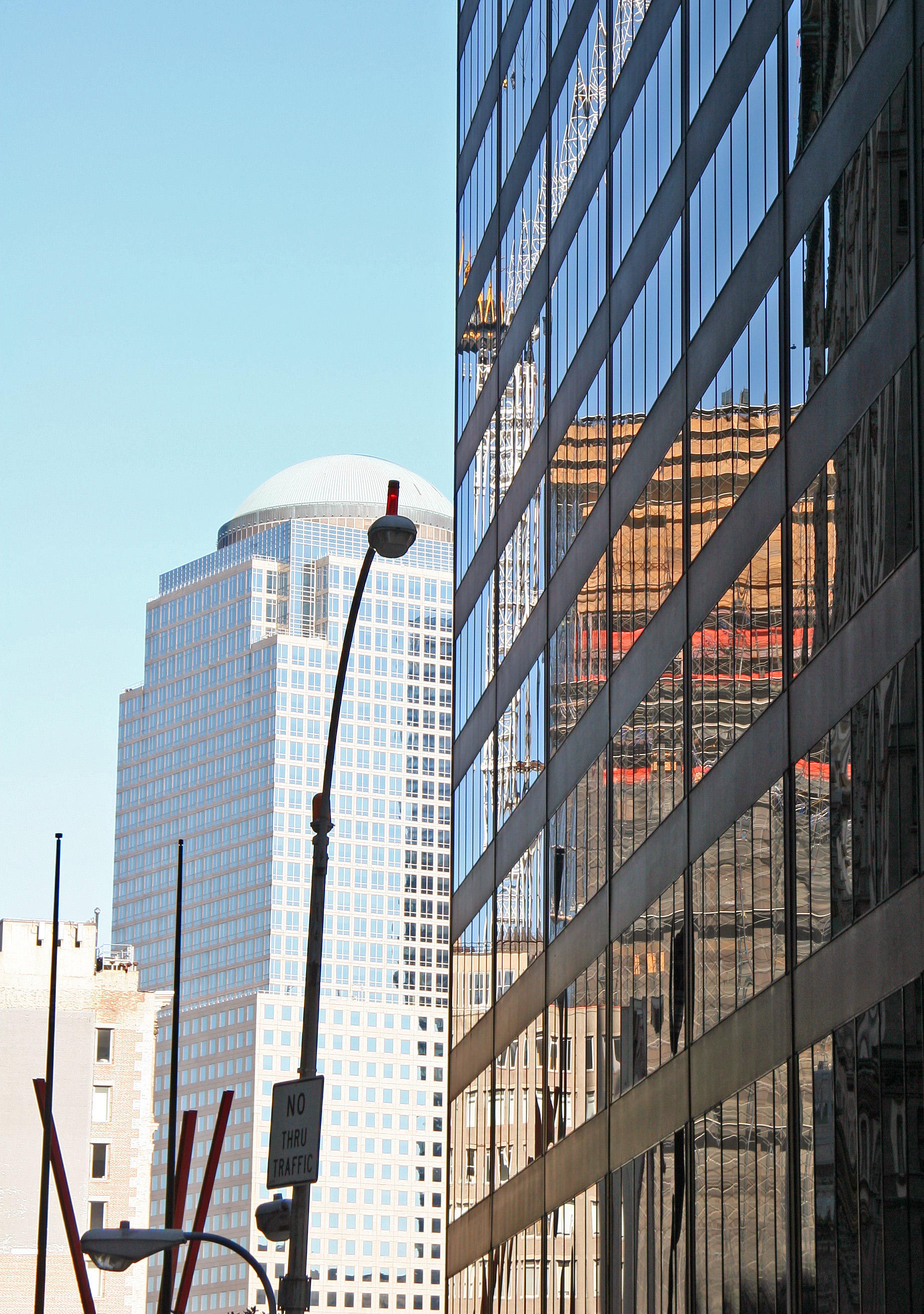 2 World Financial Center & Deutches Bank Demolition at Ground Zero Reflection