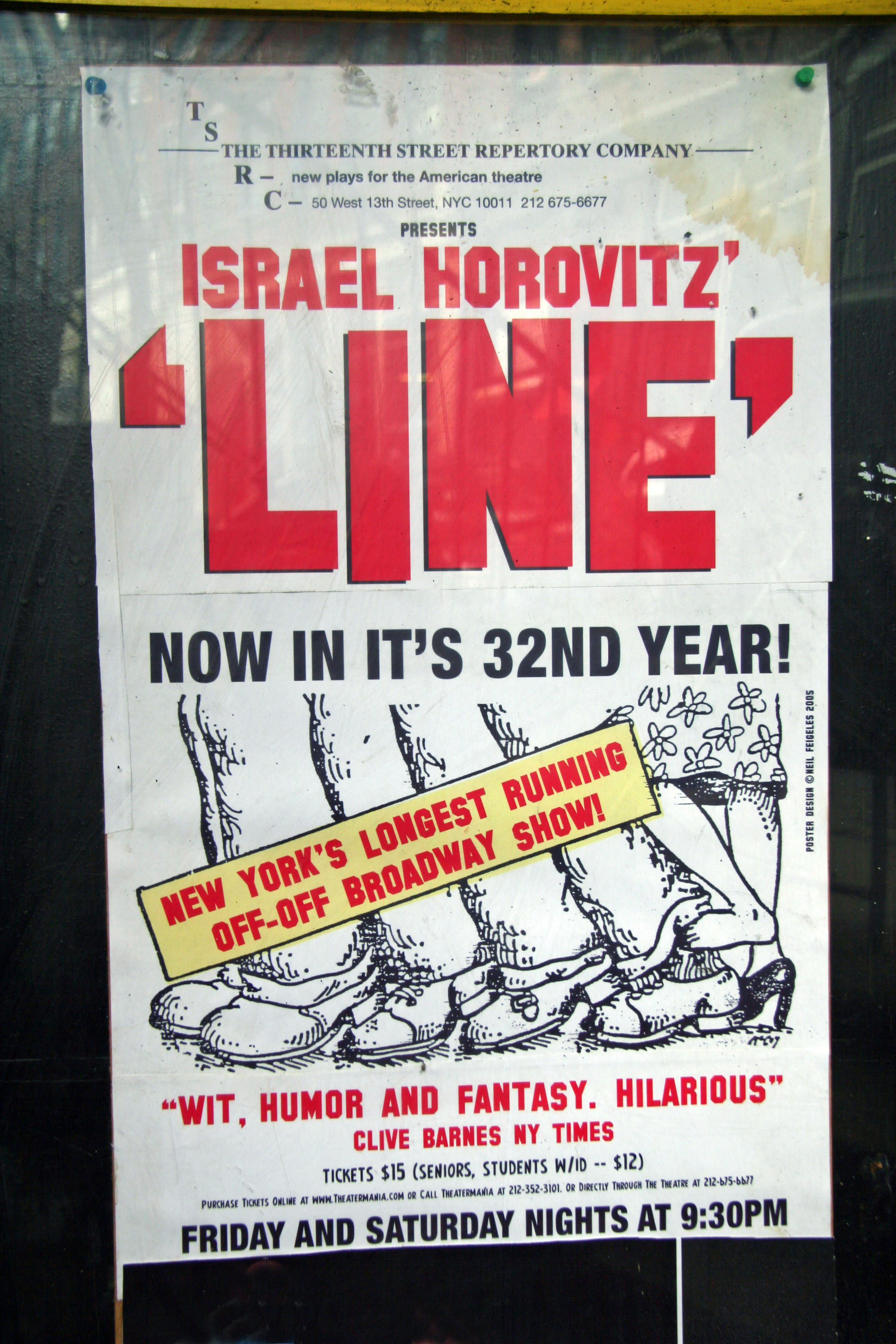 Israel Horowitzs Line Poster - 13th Street Theatre