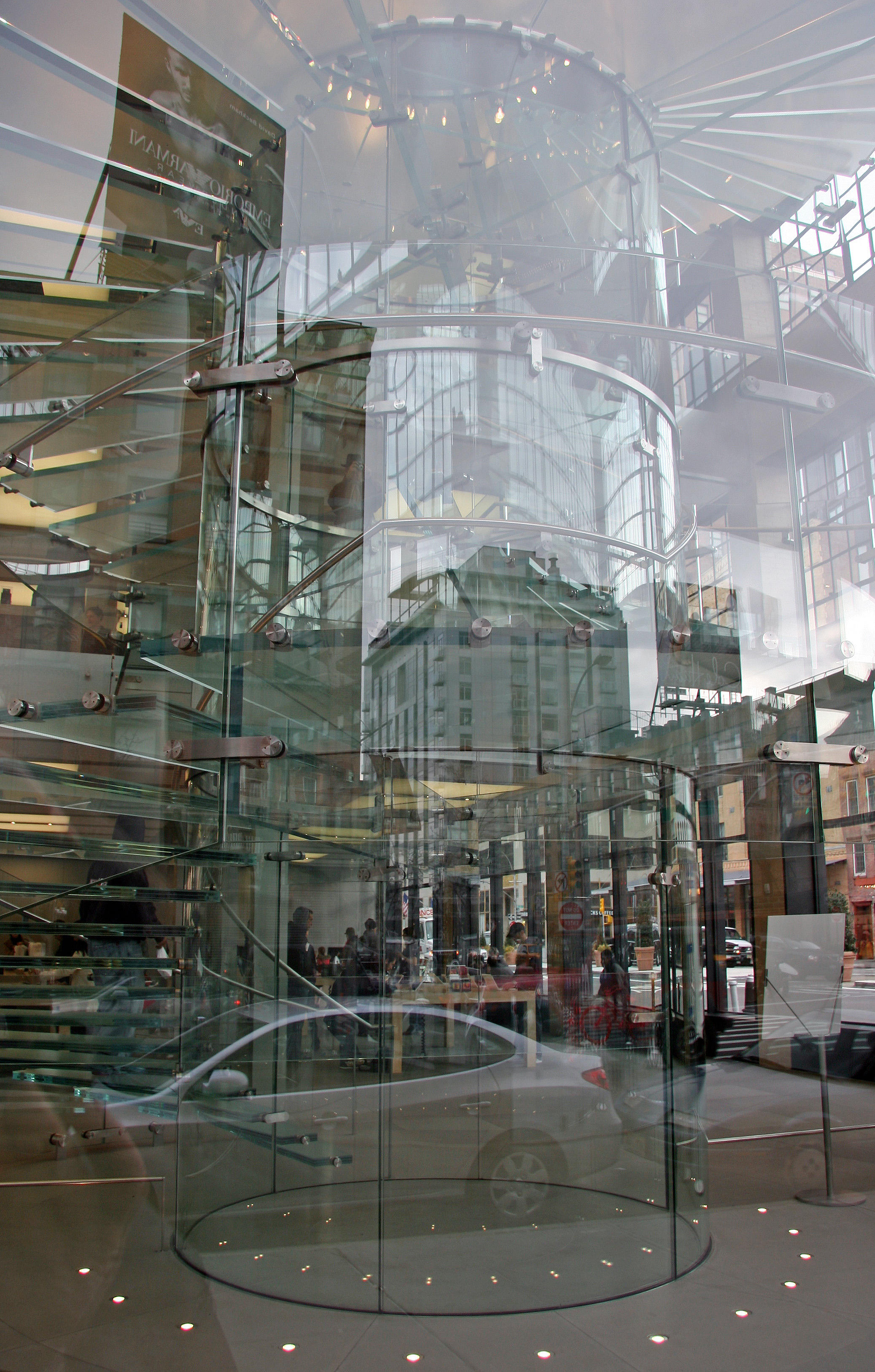 Apple Store with Window Reflections