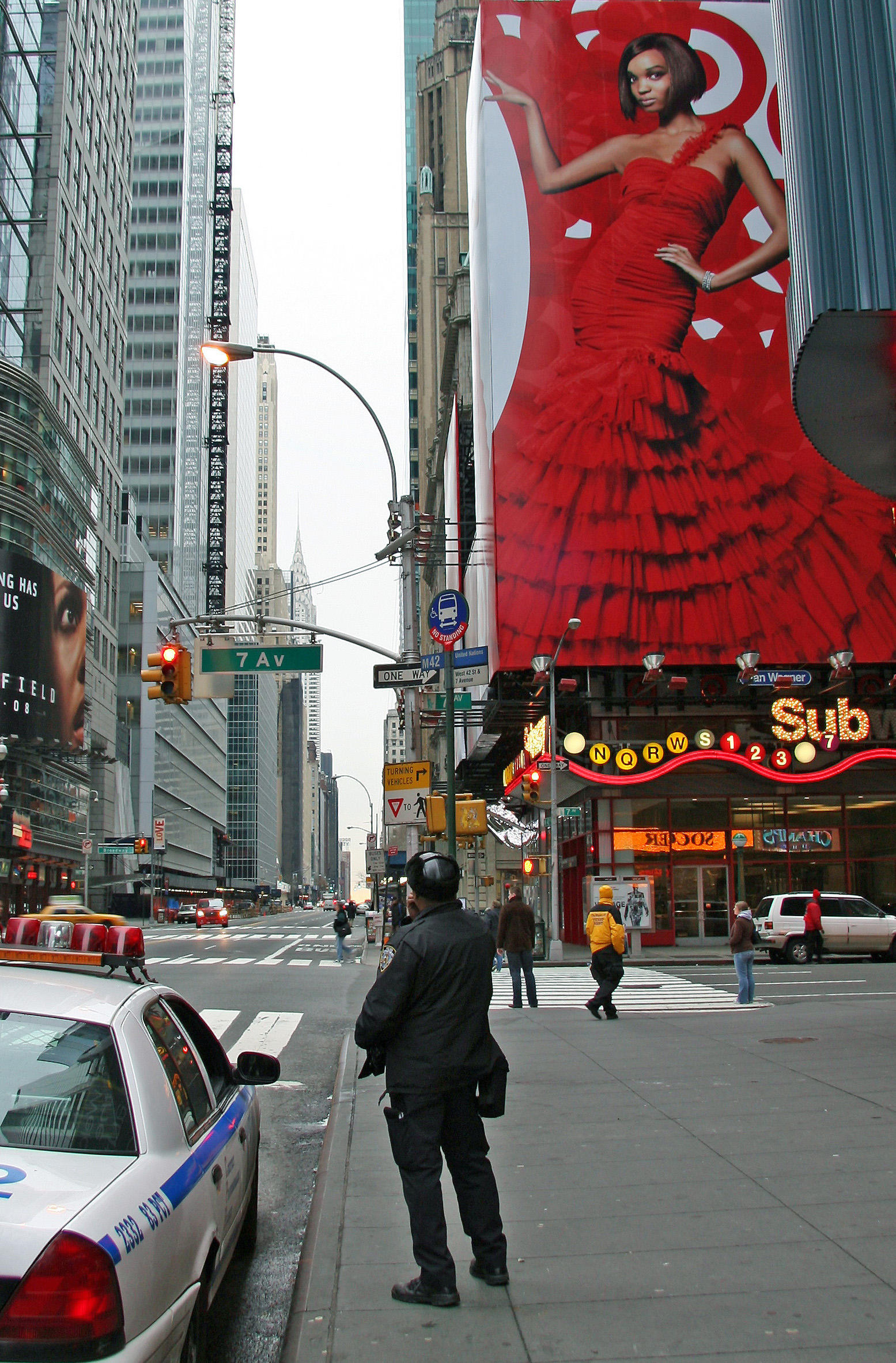 NYPD & Carmen Billboard - View of 42nd Street