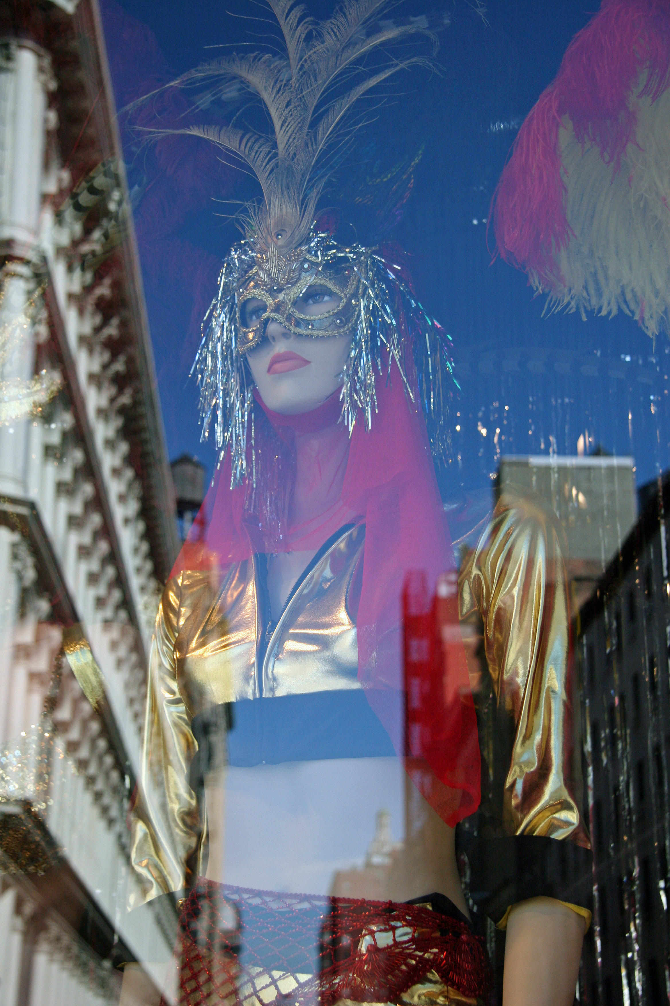 NY Costume Shop Window with Reflections