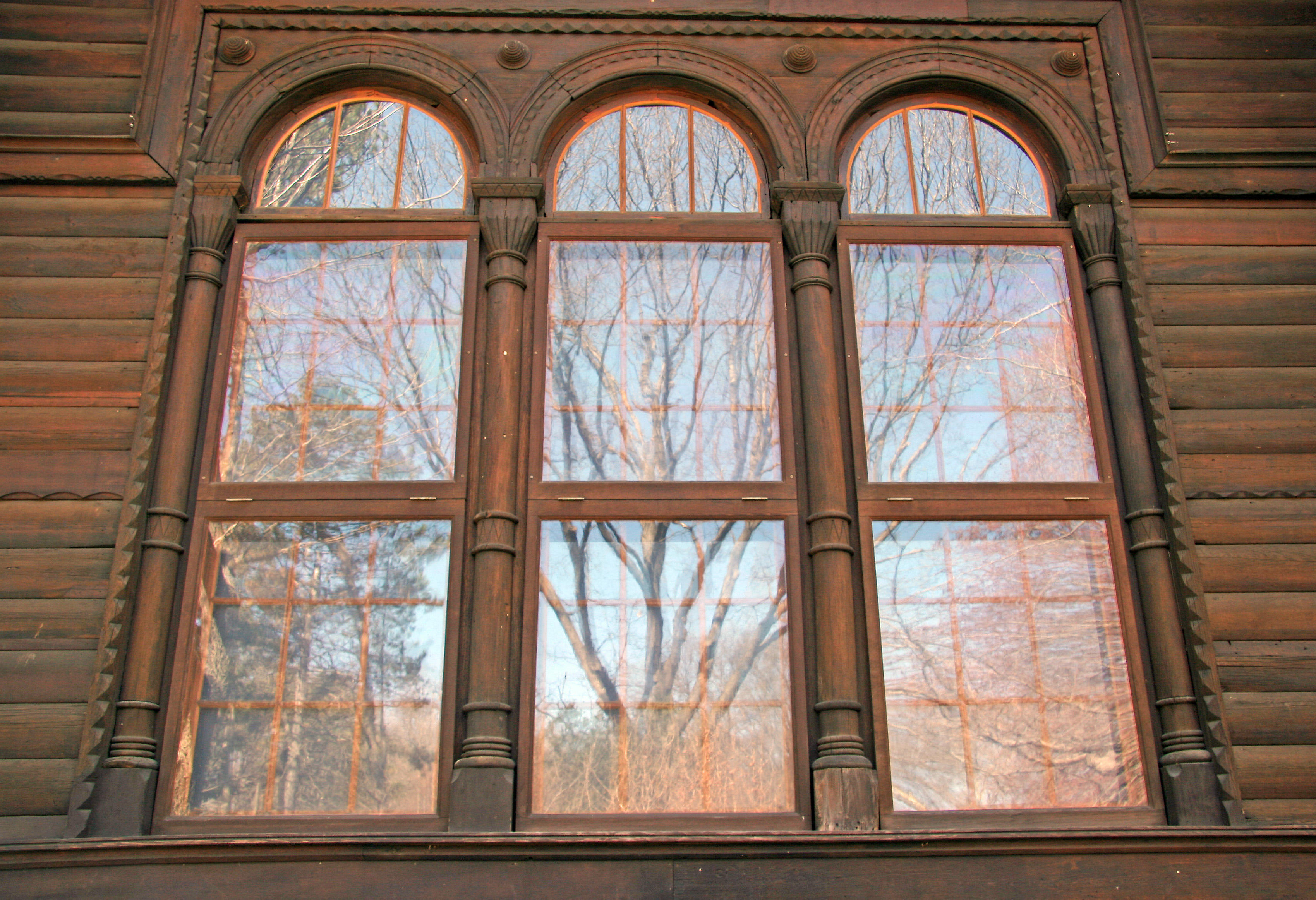 Swedish Cottage Window Reflections