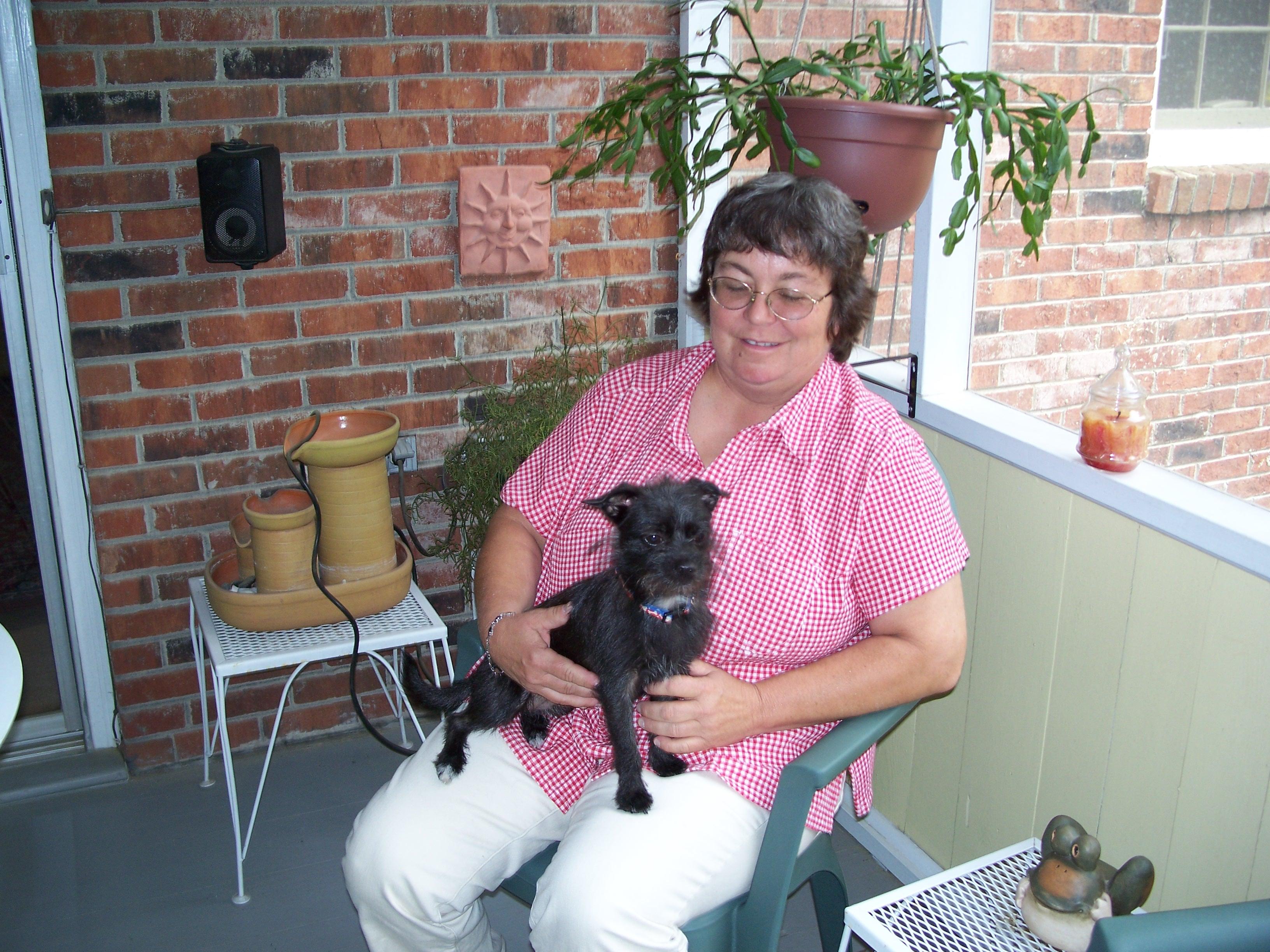 Yvonne-Va, and her dog Kiya