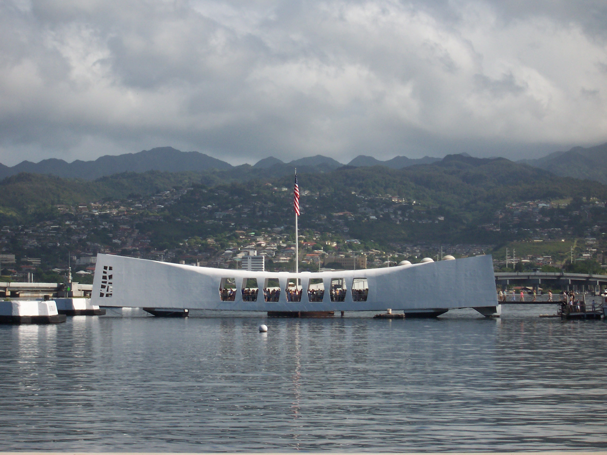 USS Arizona from Battleship Missouri