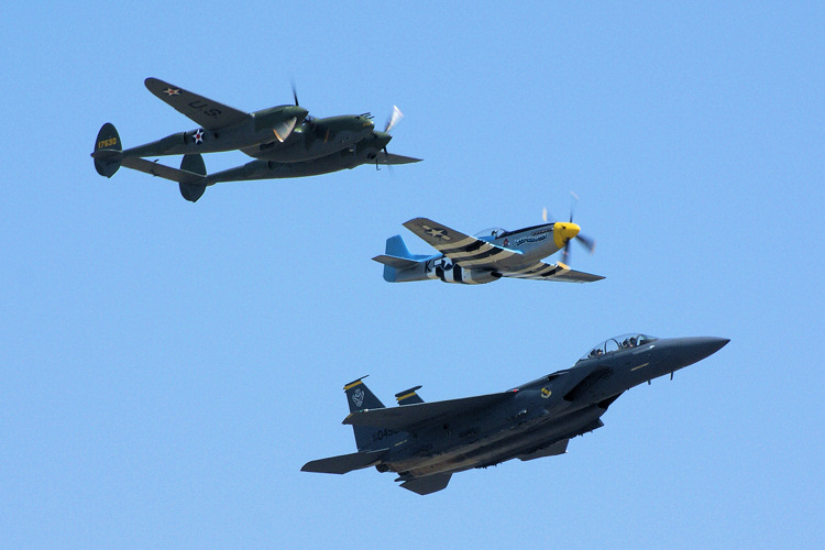 P38, P51, F15