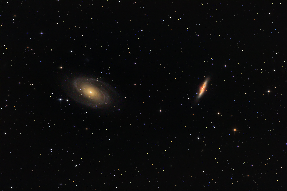 M81 (Bodes Galaxy) M82 1200 pixels