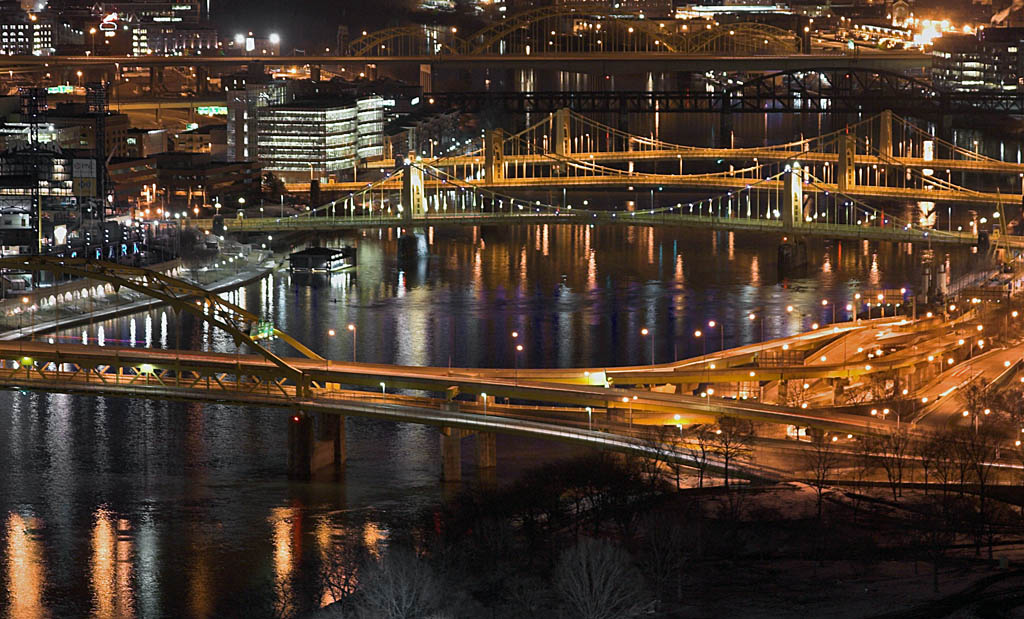 The bridges at night